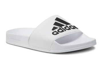 ADIDAS ADILETTE SHOWER BIAŁE KLAPKI LOGO 54 1SAB