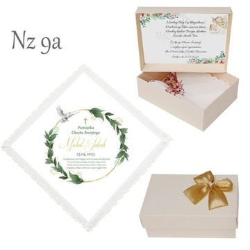 БЕЛАЯ КРЕСТАЛЬНАЯ ХАНИЦА для мальчика, девочки, КРЕЩЕНИЕ, ИМЯ, коробка