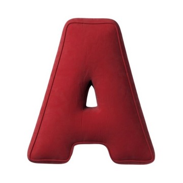 Велюровая подушка буква А, 40см БОЛЬШАЯ - красная
