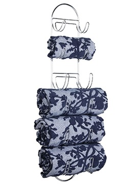 Хромированная настенная вешалка для полотенец mDesign