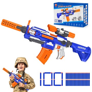 PISTOLET NA STRZAŁKI KARABIN NA KULKI ELEKTRYCZNY 100 STRZAŁEK DO NERF