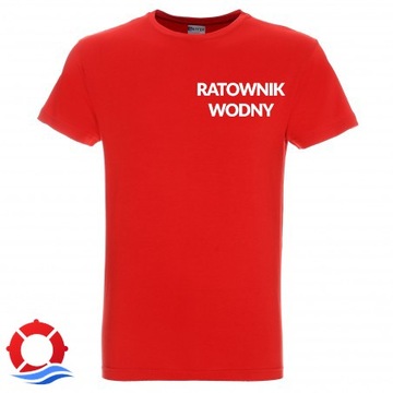 Koszulka czerwona bawełniana Ratownik Wodny XL