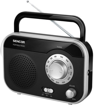 Małe Radio Przenośne Sencor SRD210BS 230V Baterie