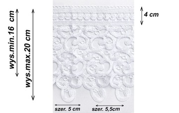 Лента гипюровая кружевная белая, высота 20 см.