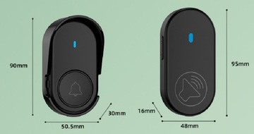Беспроводной дверной звонок, водонепроницаемый козырек, громкость мелодий 250 м