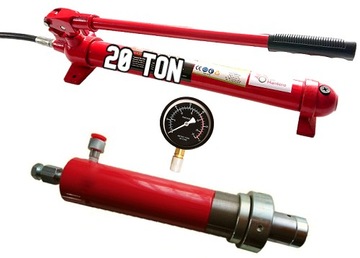 ZESTAW 20T POMPA HYDRAULICZNA SIŁOWNIK MANOMETR DO PRASY 20 TON PRASA