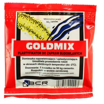 Plastyfikator do betonu Goldmix 100szt x 16G