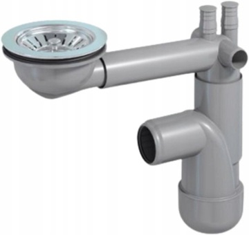 Одиночная сифонная раковина сифона, спасающая место посудомоечной машины