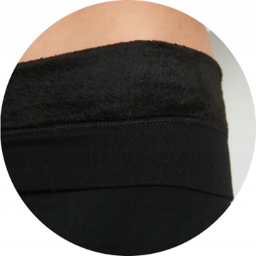 Женские утепленные леггинсы с высокой талией и мехом Black S/M