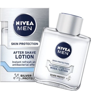 NIVEA MEN WODA PO GOLENIU SILVER PROTECT