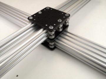 ПОРТАЛЬНАЯ ПЛИТА С V-ПАЗОМ XL МОНТАЖНАЯ ПЛАСТИНА С-БАЛКИ ДЛЯ ТЕЛЕЖКИ 125x125x6 мм