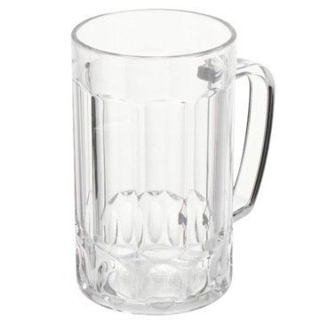 Z UCHWYTEM 460ML PRZEZROCZYSTY NA PIWO WODĘ I KAWĘ