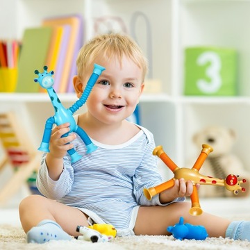 Телескопическая трубка игрушечного жирафа с присоской 4