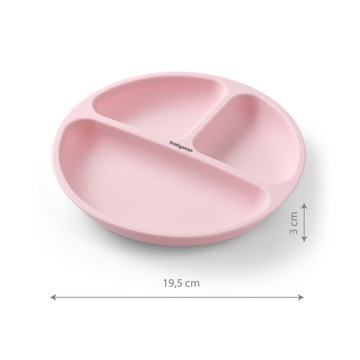 Silikonowy talerzyk z przyssawką Babyono 1482/02 różowy