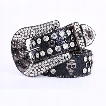 Pasek Y2K Z Diamencikami Rhinestone Vintage