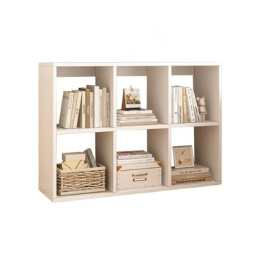 БЕЛЫЙ ОТКРЫТЫЙ КНИЖНЫЙ ШКАФ С 6 КНИЖНЫМИ ПОЛКАМИ СОВРЕМЕННЫЙ ШКАФ-ЛОФТ 100x67x30 СМ