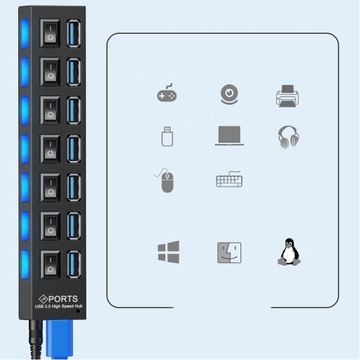 HUB USB HUB Distroller 7 Ports USB -переключатель