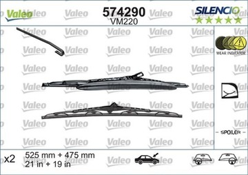 PIÓRO WYCIERACZKI 525/475MM ZE SPOJLEREM