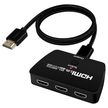 SPLITTER HDMI 1X3 SWITCH 2.0 ROZDZIELACZ 4K UHD HDR 3x1 WIREWAY WW411019