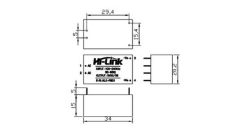Блок питания Hi-Link HLK-PM01 100–240 В переменного тока / 5 В постоянного тока