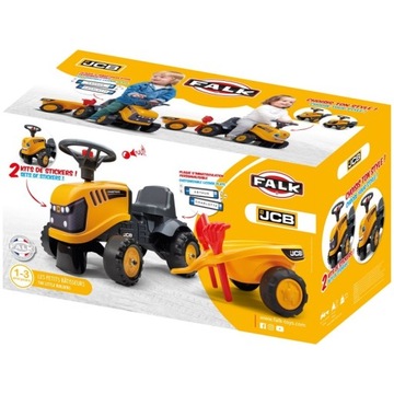 FALK Orange JCB Трактор с прицепом от 1 года