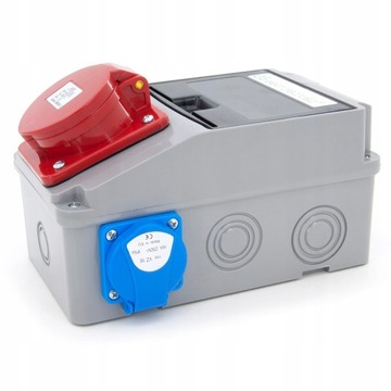 СТРОИТЕЛЬНЫЙ РАСПРЕДЕЛИТЕЛЬНЫЙ ЩИТ 2х230В 16А/4 ЗАЩИЩЕННЫЙ