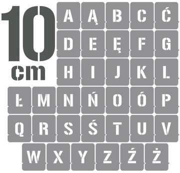 Szablony malarskie LITERY 10cm /wielorazowe/