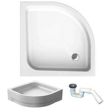 Brodzik głęboki półokrągły PAKO 80x80+syfon