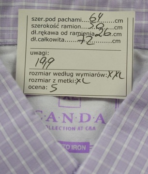 S10 A12 KOSZULA MĘSKA CANDA C&A XXL