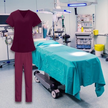 Набор женских скрабов Nurse Top XL Burgundy