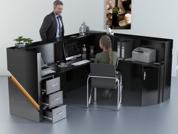 Стойка ресепшн R22 200х70см, с подсветкой