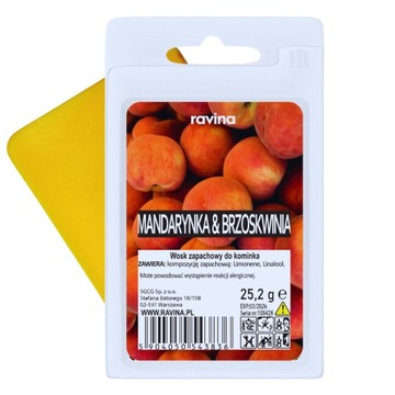 Mandarynka & Brzoskwinia WOSK ZAPACHOWY ZAPACH DO KOMINKA ZAPACHOWEGO OWOC