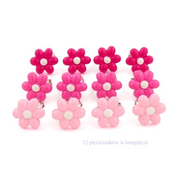 ЦВЕТОЧНЫЕ КОЛЬЦА, РОЗОВЫЕ НАБОР ИЗ 12 ШТ.