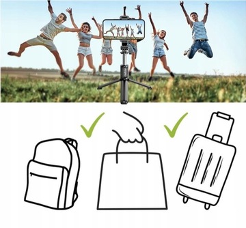 ШТАТИВ ДЛЯ СЕЛФИ ДЛЯ ТЕЛЕФОНА + ПУЛЬТ BLUETOOTH