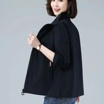 Spring Autumn Women Casual Short Coat 2023 New Lar