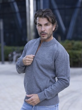 МУЖСКОЙ ДЖЕМПЕР С КАРМАНАМИ НА МОЛНИИ - ЯСЕНЬ - L