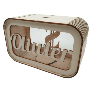 Деревянная ретро-копилка с ИМЕНЕМ, подарком, сувениром, причастием к крещению.