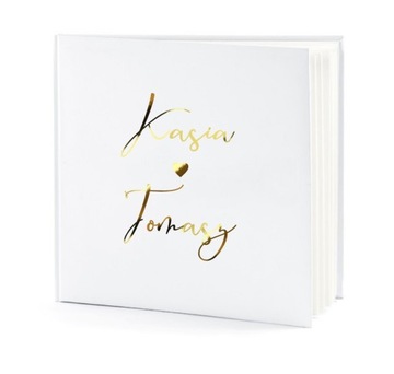 KSIĘGA GOŚCI ZŁOCONA IMIONA ŚLUB ALBUM WESELE BK