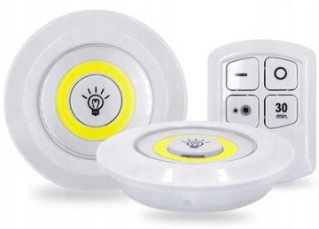 3x COB LAMP БЕСПРОВОДНАЯ САМОКЛЕЯЩАЯСЯ АККУМУЛЯТОРНАЯ ЛАМПА 2 РЕЖИМА + ДИСТАНЦИОННОЕ УПРАВЛЕНИЕ