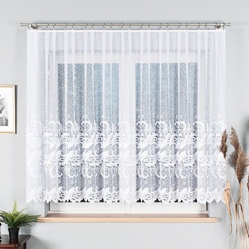 Firana Firanki Żakard Biel wys. 150 cm NOWOŚĆ !!