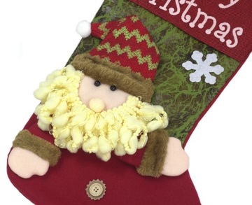 РОЖДЕСТВЕНСКИЕ НОСКИ ПОДАРКИ САНТА 3D XXL 48см