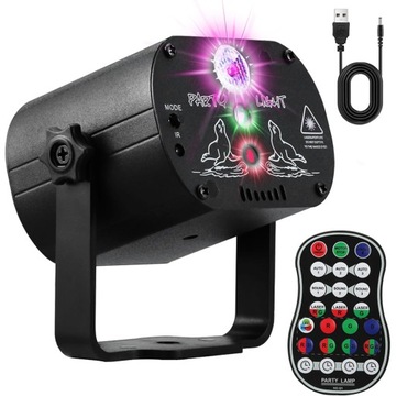 СВЕТОДИОДНАЯ МУЛЬТИФЕКТНАЯ ПОДСВЕТКА ЦВЕТНАЯ ПОДСВЕТКА ДЛЯ ДИСКОТЕЧНОСТИ RGB ЛАЗЕР + ПУЛЬТ ДИСТАНЦИОННОГО УПРАВЛЕНИЯ