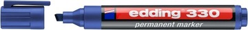 Перманентный маркер синий, скошенный, 1–5 мм. Маркер Edding 330, 5 шт.