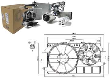 VENTILÁTOR CHLADIČŮ Z POUZDRO FORD TOURNEO CONNECT TRANSIT