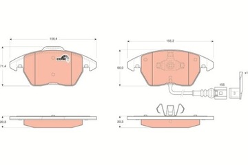 GDB1550/LUC КОЛОДКИ ТОРМОЗ. VW TOURAN 03- C ДАТЧИК. 