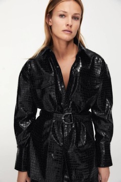ZARA - czarna koszula sukienka kurtka - M/L