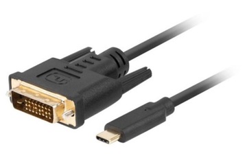 Kabel Adapter Lanberg Usb-C(M) - Dvi-D(24+1) 0,5M Czarny