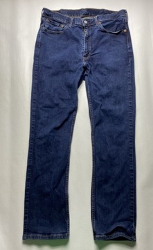 Levi's 514 STRAUSS LEVIS oryginalne granatowe Spodnie Jeansy W 38 L 33