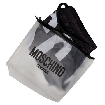 MOSCHINO luksusowe włoskie szorty kąpielowe spodenki BLACK roz.S