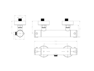 EISL CLAUDIO ТЕРМОСТАТИЧЕСКИЙ ДУШ СО СМЕСИТЕЛЕМ, ХРОМ